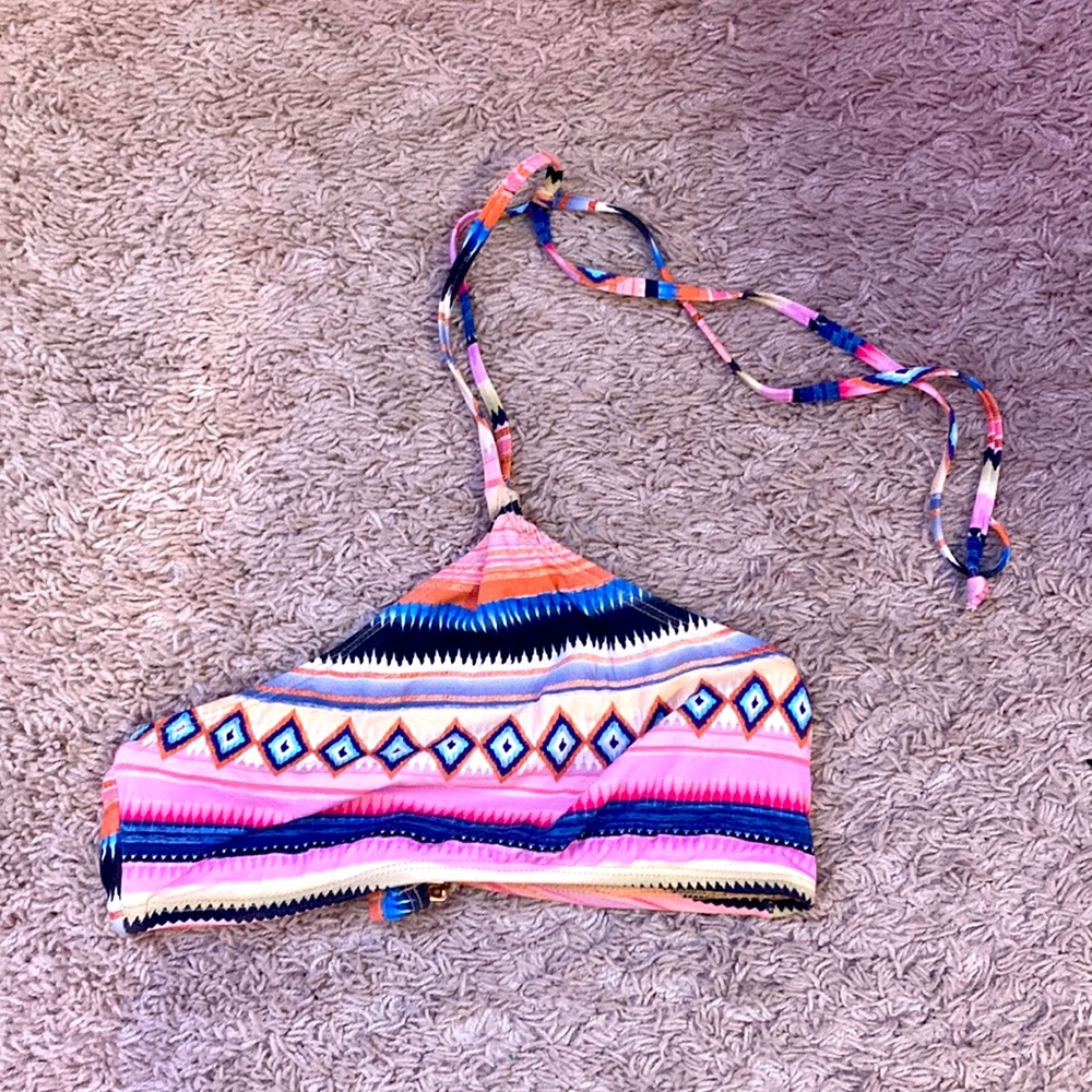 Hobie Tie-On Colorful Swimsuit Top Medium